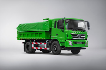 Фото бесплатно зеленый грузовик, крытый, бортовой, серый фон, грузовик