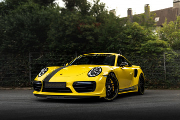 Фото бесплатно Porsche 911, желтое авто
