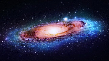 космос, спираль, Галактика, звёзды, Вселенная, 3840х2160, 4к обои