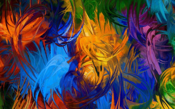 абстракция, разноцветные перья, рисунок, акварель, abstraction, colorful feathers, drawing, watercolor