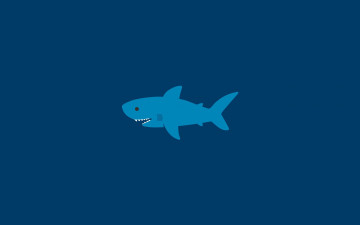 акула, рыба, минимализм, синий фон, обои для гаджетов, shark, fish, minimalism, blue background, wallpaper for gadgets