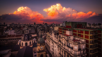 Фото бесплатно города, Аргентина, вечер, закат, красивые облака