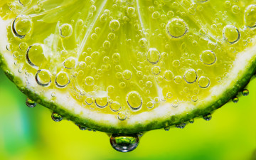 лайм, сок, макро, бульбашки, фрукт, зеленый фон, Lime, juice, macro, bulb, fruit, green background