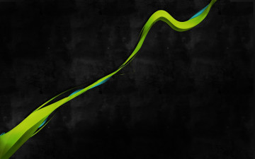 абстракция, светло-зеленая лента на черном фоне, обои скачать, abstraction, light green ribbon on a black background, wallpaper download