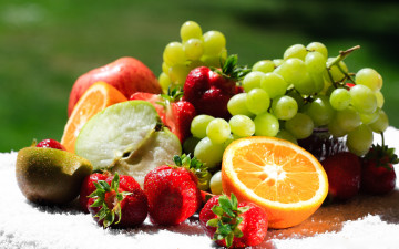 еда, ягоды, фрукты, клубника, апельсин, виноград, натюрморт, фото, обои, Food, berries, fruit, strawberry, orange, grapes, still life, photo, wallpaper