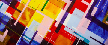 abstraction, geometric shapes, squares, paint, multi-colored, 4K wallpapers, абстракция, геометрические фигуры, квадраты, краски, разноцветные, 4К обои, 3440х1440