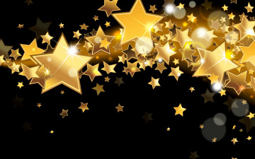 звезды, золотые, черный фон, шикарные обои скачать бесплатно, Stars, gold, black background, elegant wallpapers free download