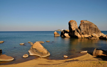 море, камни, скалы, небо, горизонт, природа, обои, фото, лето, Sea, rocks, rocks, sky, horizon, nature, wallpaper, photo, summer