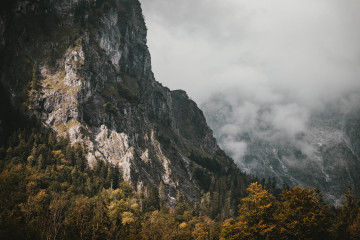 Фото бесплатно пейзажи, скала, туман, горы