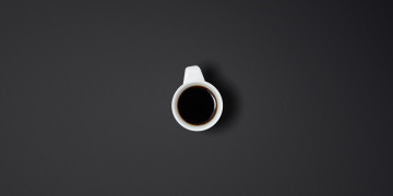 чашка кофе, минимализм, серый фон