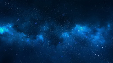 Фото бесплатно галактика, космос, голубая туманность, звездное небо