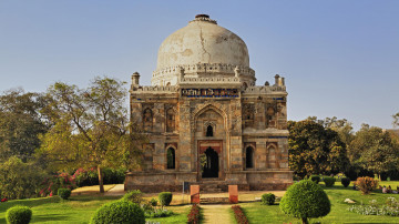 Ornate Tomb, Lodi Gardens, Delhi, India, архитектура, здание, город