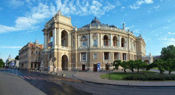 Фото бесплатно Одесса, Украина, оперный театр архитектура, здания, город