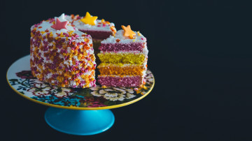 красочный вкусный торт, сладости, десерт, праздник, еда, ultra hd 4k wallpaper