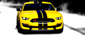 format flash mx 5k wallpaper-3440x1440, ford mustang, авто, форд мустанг, желтый цвет, черные вертикальные полосы
