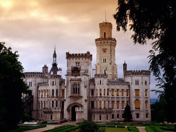 Hluboka Chateau, Czech Republic, Замок Глубока, Чехия, архитектура, красивые обои