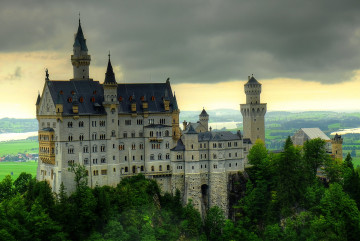 Фото бесплатно Хоэншвангау, Германия, замок Нойшванштайн, город, архитектура