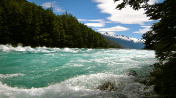 Фото бесплатно река, поток воды, лес, лето, облака