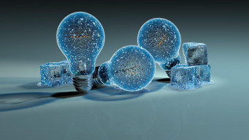 3d, графика, лампочки, лед, картинка, 3d, graphics, light bulbs, ice, picture