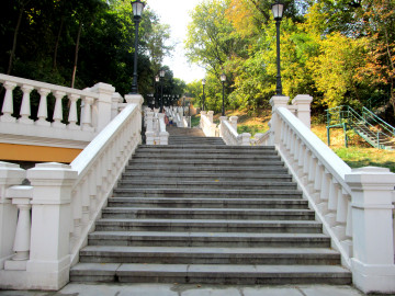 Лестница, ведущая к колонне Магдебургского права, Киев, город, Украина