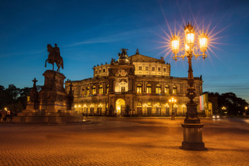 Фото бесплатно Dresden, Deutschland, Дрезден, ночной город, памятник, архитектура