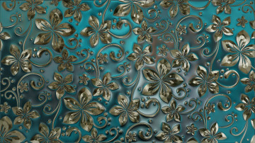 texture, pattern glass, flowers, blue background, текстура, узорное стекло, цветы, синий фон