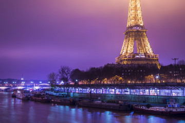 Фото эйфелева башня, Франция, Париж, ночной город