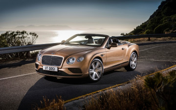 Фото бесплатно Bentley, машины, кабриолет, мост, море