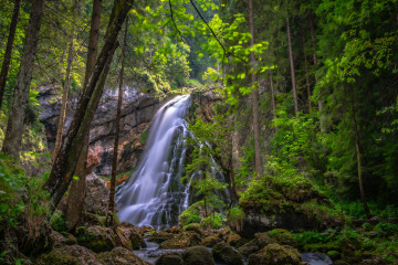 Фото бесплатно природа, Австрия, водопады, лес, камни, лето, красивый пейзаж