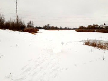 природа, снег, река под снегом, мороз, зима