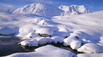 Winter in Buachaille Etive Mor , Glencoe, Scotland, снег, природа