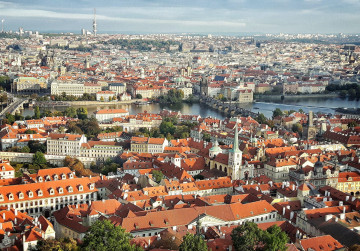 Чехия, Прага, вид с высоты птичьего полета