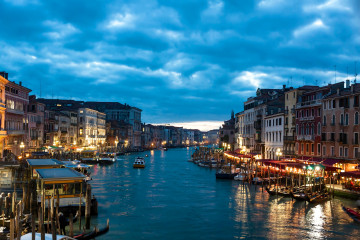 Италия, Европа, город, река, вечер