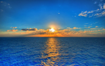 море, небо, закат, горизонт, лучи солнца, вечер, красиво, заставки, Sea, sky, sunset, horizon, rays of the sun, evening, beautiful, screensaver