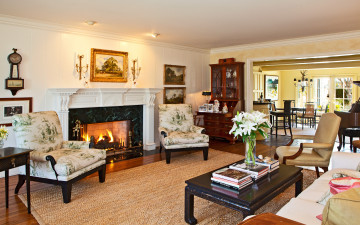 interior, living room, house, villa, fireplace, 4K widescreen wallpaper, интерьер, гостиная, дом, вилла, камин, 4К обои широкоформатные