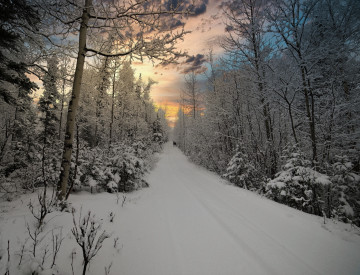 Фото бесплатно зимняя дорога, пейзажи, зима