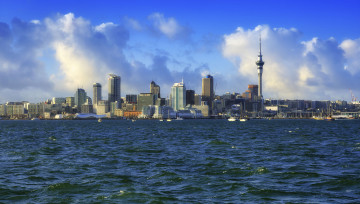 Фото бесплатно Новая Зеландия, город, небоскребы, море