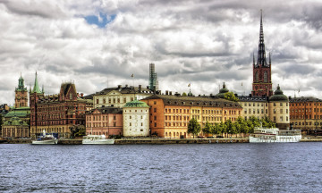 Фото бесплатно канал, Швеция, Стокгольм, город, архитектура