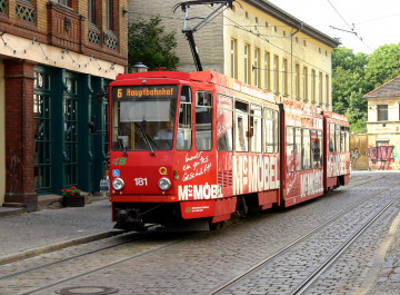 Фото бесплатно Германия, Бранденбург, улица, трамвай