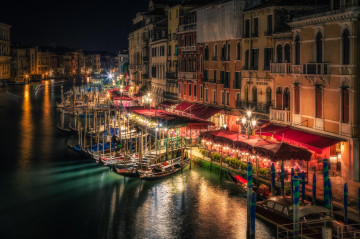 Фото бесплатно Венеции, Италия, вечер, ночной город
