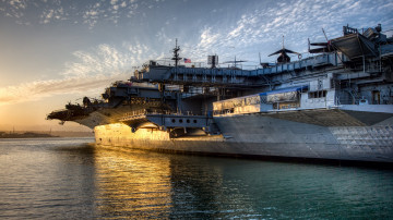 ultra hd 4k wallpapers, USS Midway Aircraft Carrier, море, корабль, лайнер, круиз