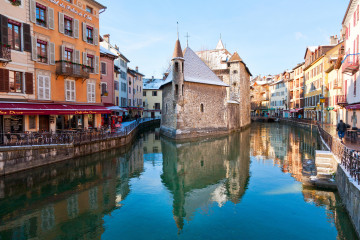 Фото бесплатно река, дома у воды, Франция, отражение в воде, архитектура, город