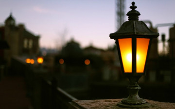 светящийся фонарь, ночь, город, красивые обои, glowing lantern, night, city, beautiful wallpaper