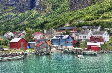 Фото бесплатно Норвегия, здания, город на воде