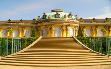 Дворец Сан-Суси, Потсдам, Германия 3840х2400 4к скачать