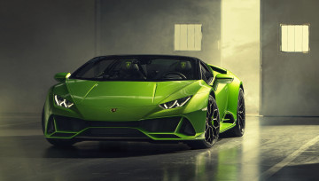Фото бесплатно Lamborghini Huracan Evo, зелёный, суперкары