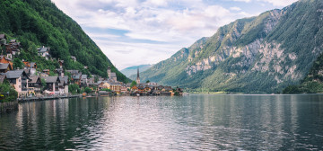 Фото бесплатно Гальштат, Зальцкаммергут, Австрия, озеро, водоём, горы, город
