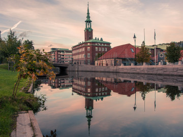 Фото бесплатно Швеция, отражение, дома, город