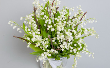 ландыши, букет, цветы, весна, обои, Lily of the valley, bouquet, flowers, spring, wallpaper