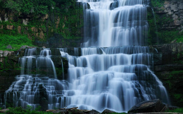 водопад, природа, лето, потрясающие обои на рабочий стол, Waterfall, nature, summer, stunning wallpaper on your desktop